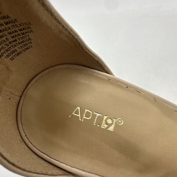 APT.9 DEFINED COMFORT Strappy Closed Toe Tan Heels Sz 8.5 M - Picture 12 of 13
